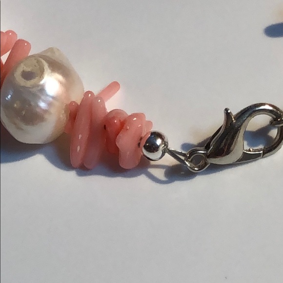 SOLD Cultured Pearl 
& Bamboo coral Bracelet 💕 - Picture 6 of 8